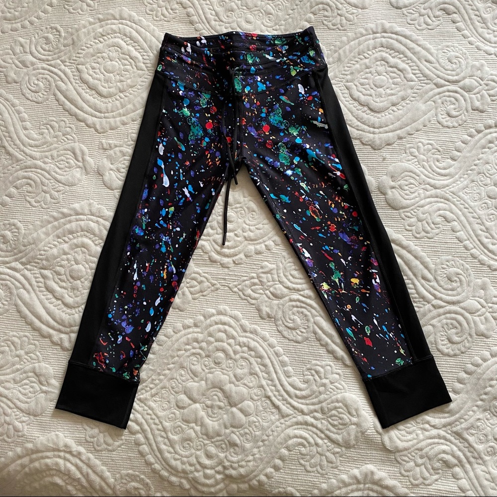 Fabletics paint splatter crop pants